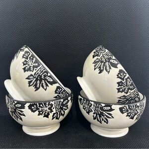 Sakura Oneida Silhouette Demask Set Of 4 Bowls 6”